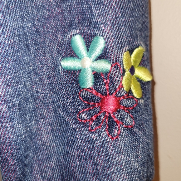 🌷 Vintage Gymboree Winter Sparkle Embroidered Denim Jean Jacket Girls Size 4 - Picture 5 of 6